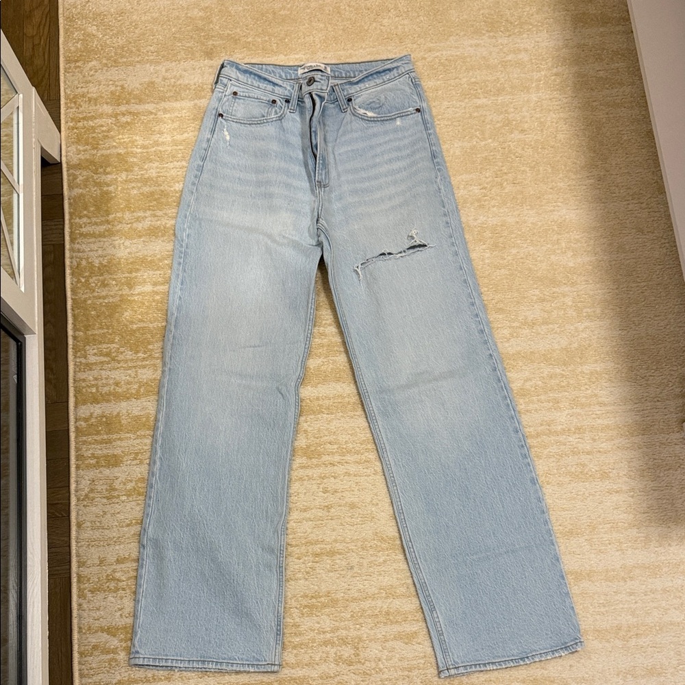 Abecrombie Fitch Light Blue Distressed Jeans